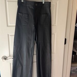 Zara Black Faux Leather Pants